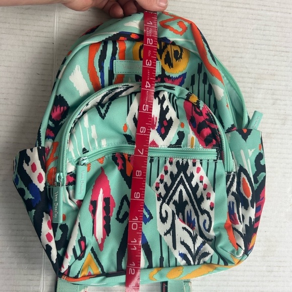 Vera Bradley Lighten Up Green Essential Backpack Pueblo Lighten Up Aztec School - Picture 12 of 15